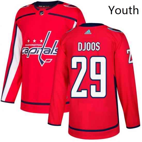 Youth Adidas Washington Capitals 29 Christian Djoos Authentic Red Home NHL Jersey